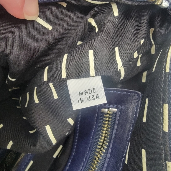 Rebecca Minkoff MAC Daddy Crossbody Bag Navy Blue Ink Silver Vintage Made in USA - Picture 9 of 11